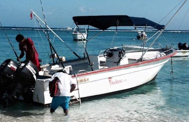 Fishing in Savanne District, Mauritius on Center Console