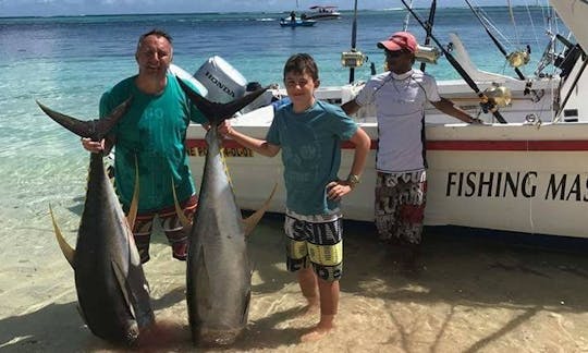 Enjoy Fishing in La Gaulette, Mauritius on Center Console