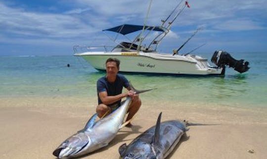 Enjoy Fishing in Le Morne, Mauritius on 29' Bowrider