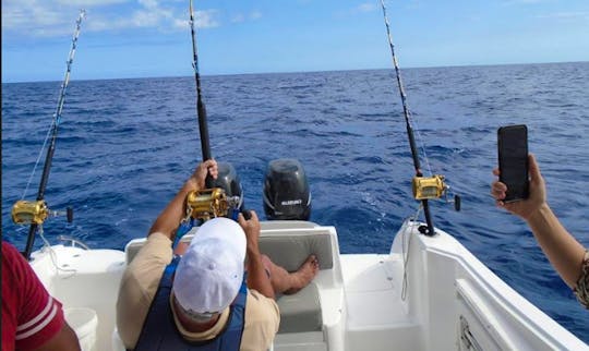 Enjoy Fishing in Le Morne, Mauritius on 29' Bowrider