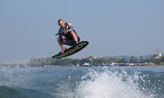 Wakeboarding in the City of Basel.