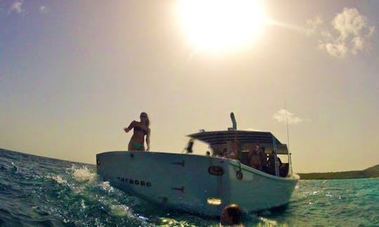 Fishing in Willemstad, Curacao on 42' Cuddy Cabin Boat