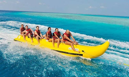 Diviértete en Banana Ride en Zakinthos, Grecia