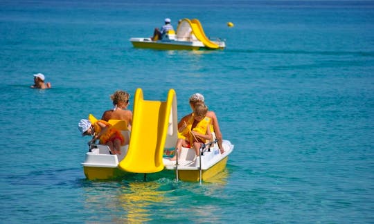 Rent a Pedal Boat with Water Slide in Sarti, Greece