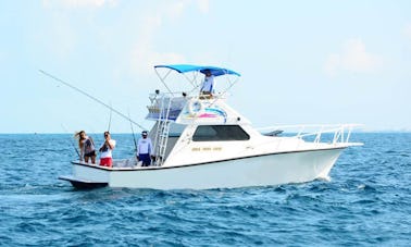 34' Boat Light Tackle Fishing  Private Charter in Cancún