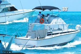 33ft ''Kin Kay'' Fishing Charter in Cancún, Mexico