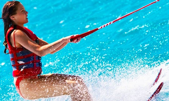 Enjoy Water Skiing in Kamari, Greece