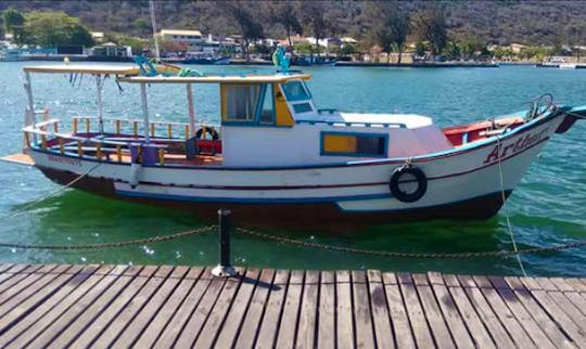 Wooden Boat for Exciting Trip in Arraial do Cabo, Brazil!