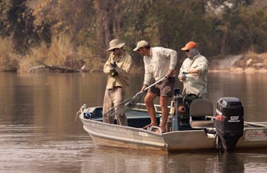 Fishing Trip (Children Can Join) in North-West District, Botswana on a Dinghy