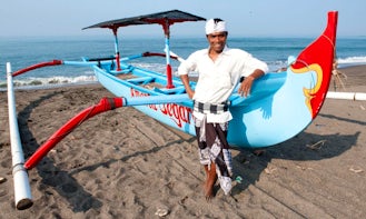 Rent a traditional boat in Mengwi, Bali with a captain