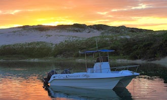 Enjoy Fishing in Vilanculos, Mozambique on 25' Spanish Fly Power Catamaran