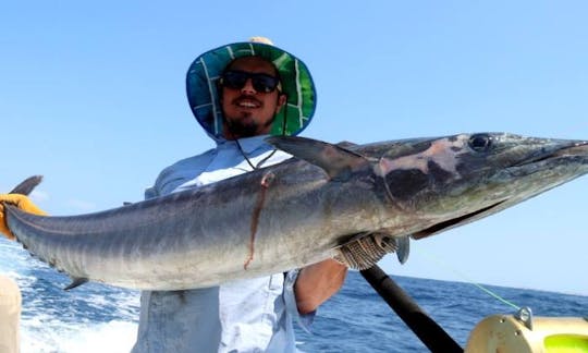 Enjoy Fishing in Vilanculos, Mozambique on 25' Spanish Fly Power Catamaran