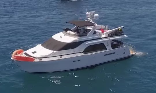 Charter 70' Queenship Power Mega Yacht in Baja California Sur, Mexico