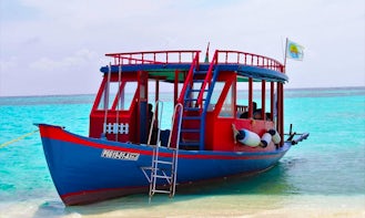 Enjoy Fishing in Keyodhoo, Maldives on Jupiter Cuddy Cabin