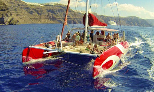 Cruising Catamaran Charter in Santorini