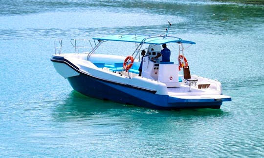 Head our on this fishing charter in  Victoria, Seychelles up to 25 people