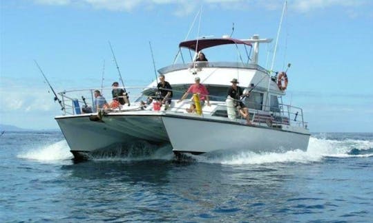 boat ready for action on the sea