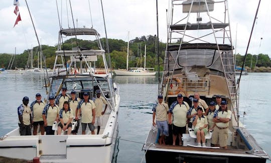 Game Fishing in Vanuatu with our 34ft Blackwatch Fishing Boat