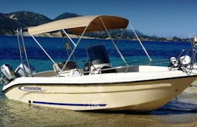 Rent this small boat for up to 5 people in Agia Pelagia, Greece