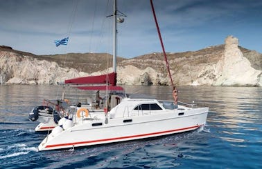 Captained Charter on 38' Cruising Catamaran In Santorini, Greece