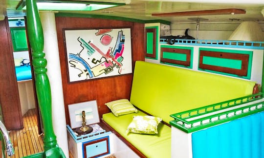 Spacious and cheerful interior cabin