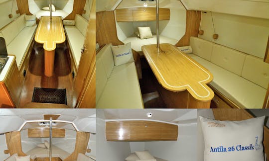 Belarus - travel on the Braslaw lakes on the yacht Antil 26cl Traveler