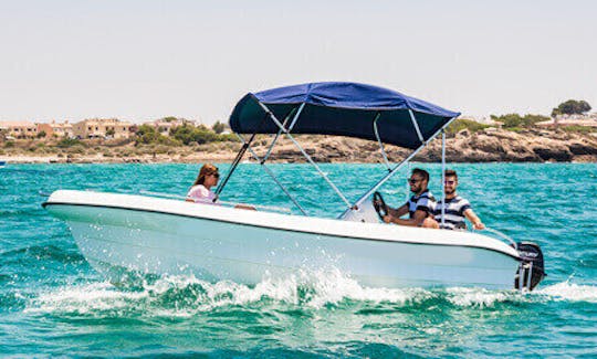 Rent 16ft Deck Boat In Portocolom, Mallorca, Spain