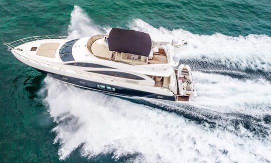 Luxurious and Sleek 70' Sunseeker Power Mega Yacht for 4 or 8 hours! Miami Beach