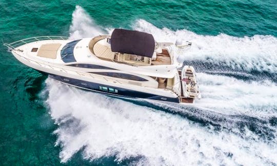 Luxurious and Sleek 70' Sunseeker Power Mega Yacht for 4 or 8 hours! Miami Beach
