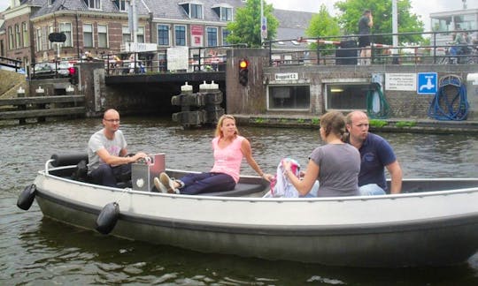 Rent 16' Green Silver Electric Boat in Sneek, Friesland