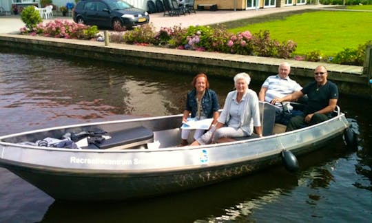 Rent 16' Green Silver Electric Boat in Sneek, Friesland