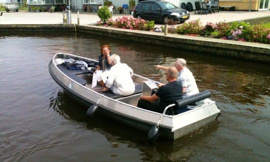 Rent 16' Green Silver Electric Boat in Sneek, Friesland