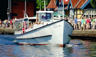 Charter 1948 "Rylen" Canal Boat in Silkeborg, Denmark