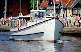 Charter 1948 "Rylen" Canal Boat in Silkeborg, Denmark