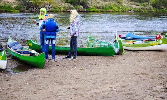 Kayak and Canoe rental Laivuire.lv, 16' Guide Canoe in Peltes, Latvia