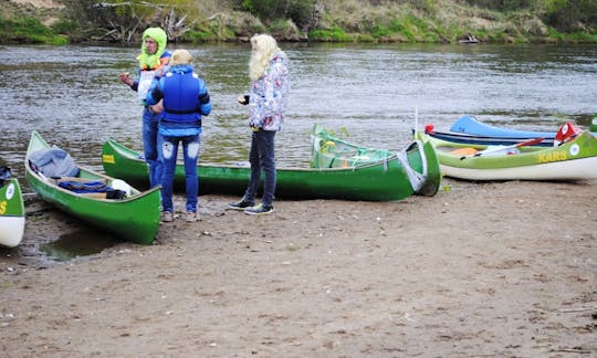 Kayak and Canoe rental Laivuire.lv, 16' Guide Canoe in Peltes, Latvia