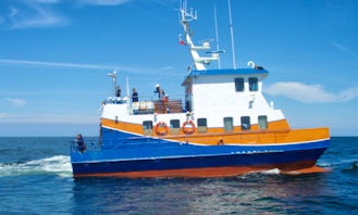Fishing Trips in Kołobrzeg, Poland on Globetrotter Power Catamaran