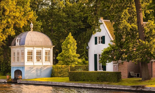 Typical tea dome and boat house from a summer estate next to the Vecht river