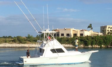 Professional Fishing in Punta Cana, Dominican Republic on 36' Hatteras Island Dreamzz Sport Fisherman