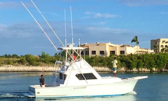 Professional Fishing in Punta Cana, Dominican Republic on 36' Hatteras Island Dreamzz Sport Fisherman