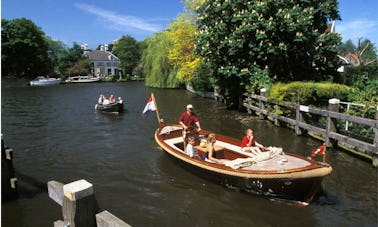 Private Tour on 22ft Semi-Open Boat in the Vecht River area, Netherlands