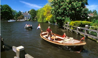 Private Tour on 22ft Semi-Open Boat in the Vecht river area, Amsterdam, Netherlands