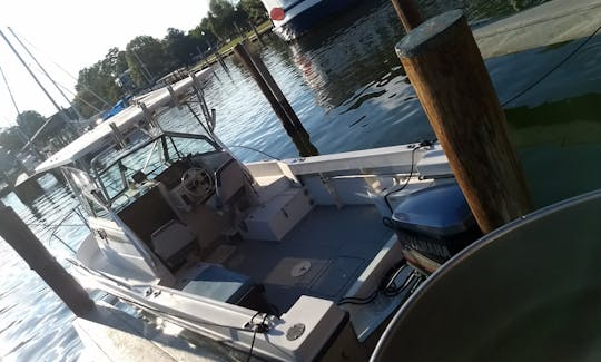 Just Repowered Cuddy Cabin/Walk Around bareboat fishing charter in Annapolis