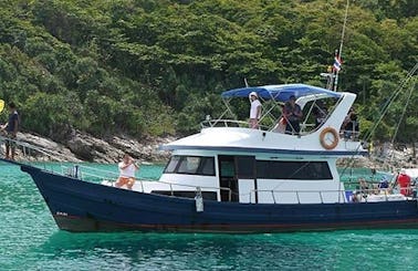 Enjoy Fishing in Phuket, Thailand with Local wide boat