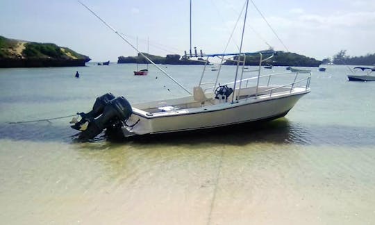 Half day fishing trip in Watamu, Kenya on a Center Console