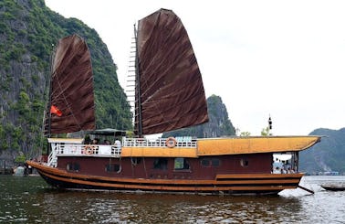 Take a voyage aboard this famous Junk Boat in Vietnam rivers!
