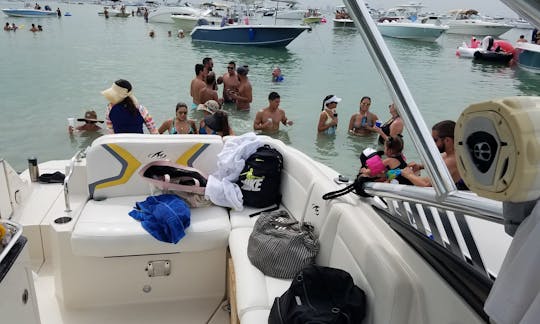 Faça um cruzeiro e festeje com estilo! Barco de esqui luxuoso de 26 pés! O preço não inclui combustível.