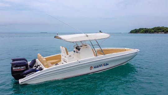 Rent a 30 ft. boat for 10 people in Baru, Cholon Cartagena 