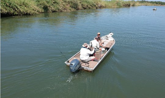 Book a Fishing Charter in Lephalale, South Africa on a Bass Boat