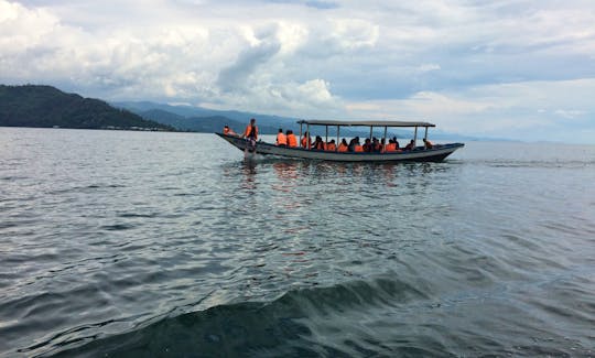 boat on lake Kivu